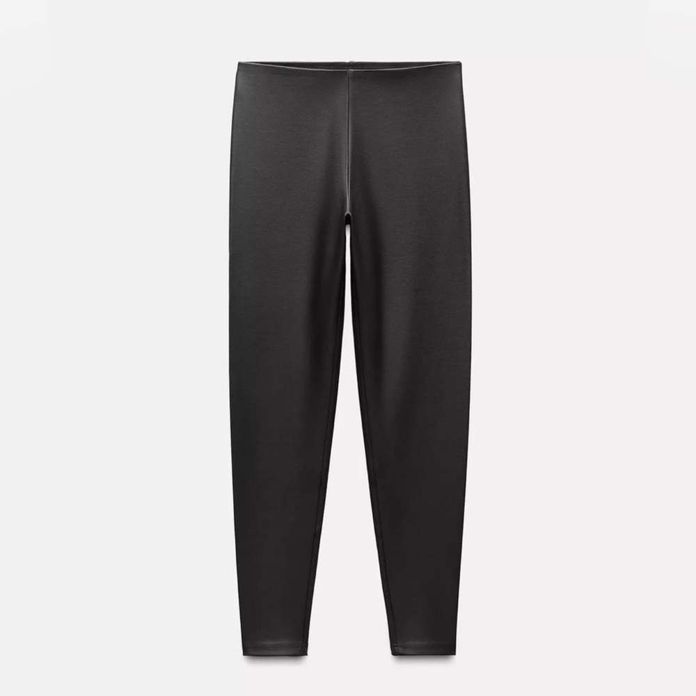 Zara Charcoal Ribbed Leggings